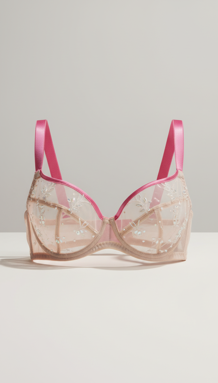 Micro-Mesh Luxury Bra with Opaline Detail
